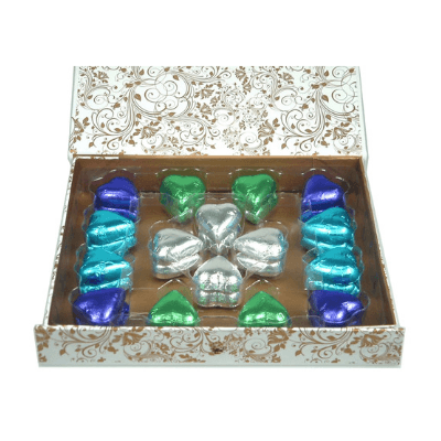 Tiffany-Box-White-Hearts-Milk-Chocolate-Jewel Chocolate Gems